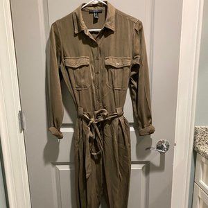 Olive Green Utility Jumpsuit